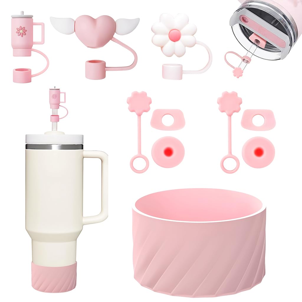HASTHIP® For Stanley Cup 40Oz Straw Cap Set of 10Pcs Stylish Silicone Straw Lids Cup Lid Straw Hole Plugs & Protective Cup Boot, Universal Straw Caps for 9-10mm Straws Charming Stanley Cup Accessories HASTHIP® For Stanley Cup 40Oz Straw Cap Set of 10Pcs Stylish Silicone Straw Lids Cup Lid Straw Hole Plugs & Protective Cup Boot, Universal Straw Caps for 9-10mm Straws Charming Stanley Cup Accessories